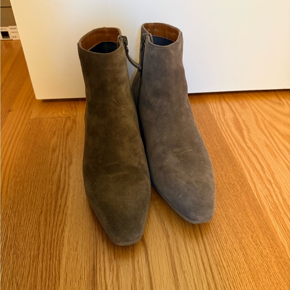 Aquatalia Women's Taupe Suede Ankle Booties